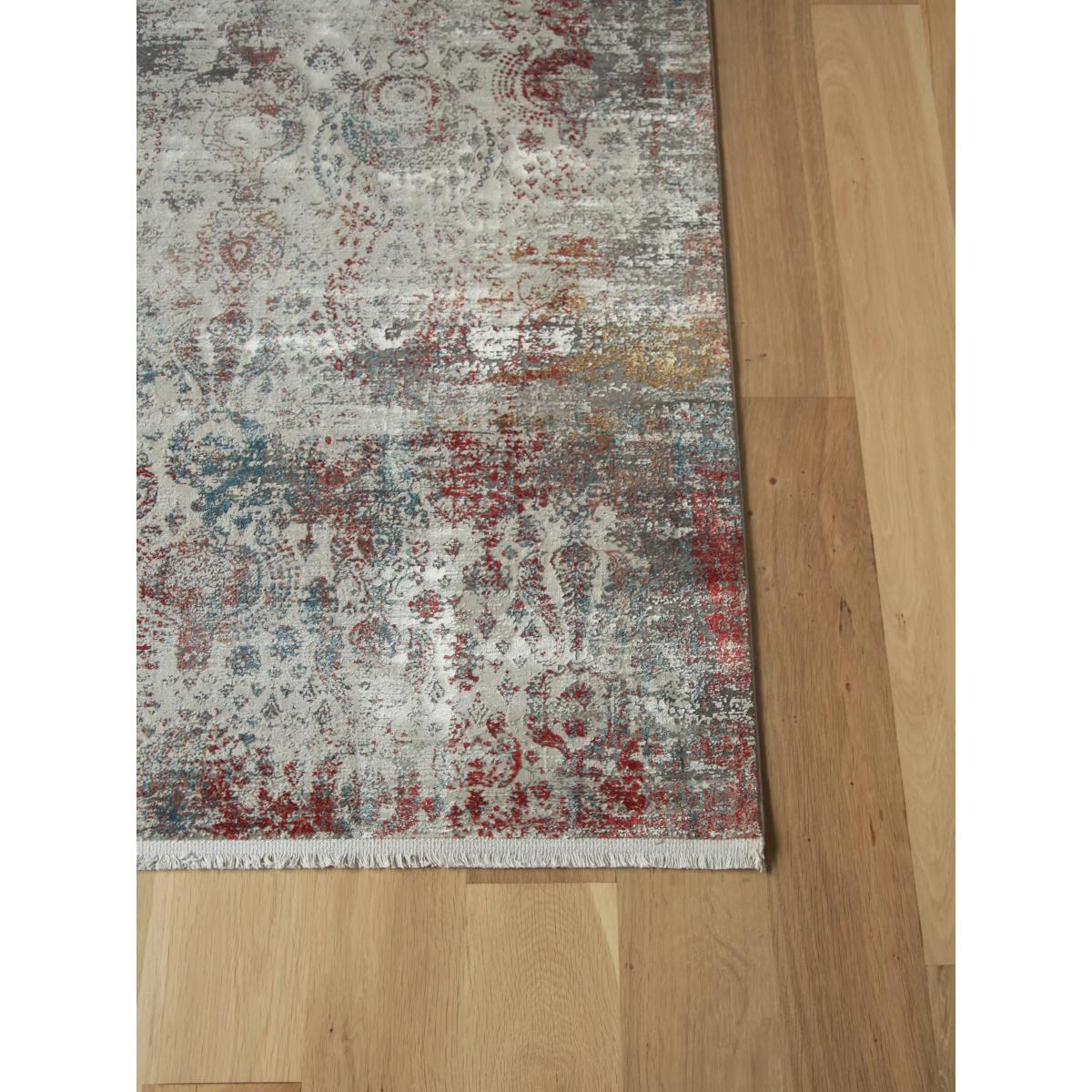 Gooch Luxury Distressed Paisley Rug, Grey – image 2