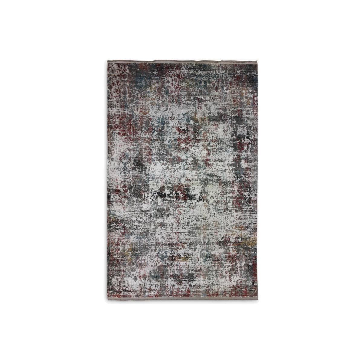 Gooch Luxury Distressed Paisley Rug, Grey – image 1