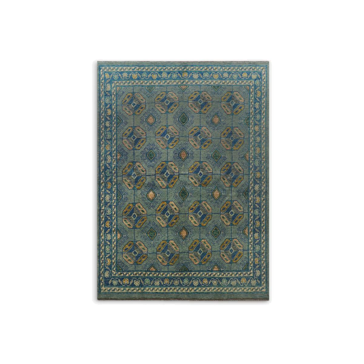 Gooch Luxury Afghan Esari Rug, Blue, L240 x W170 cm