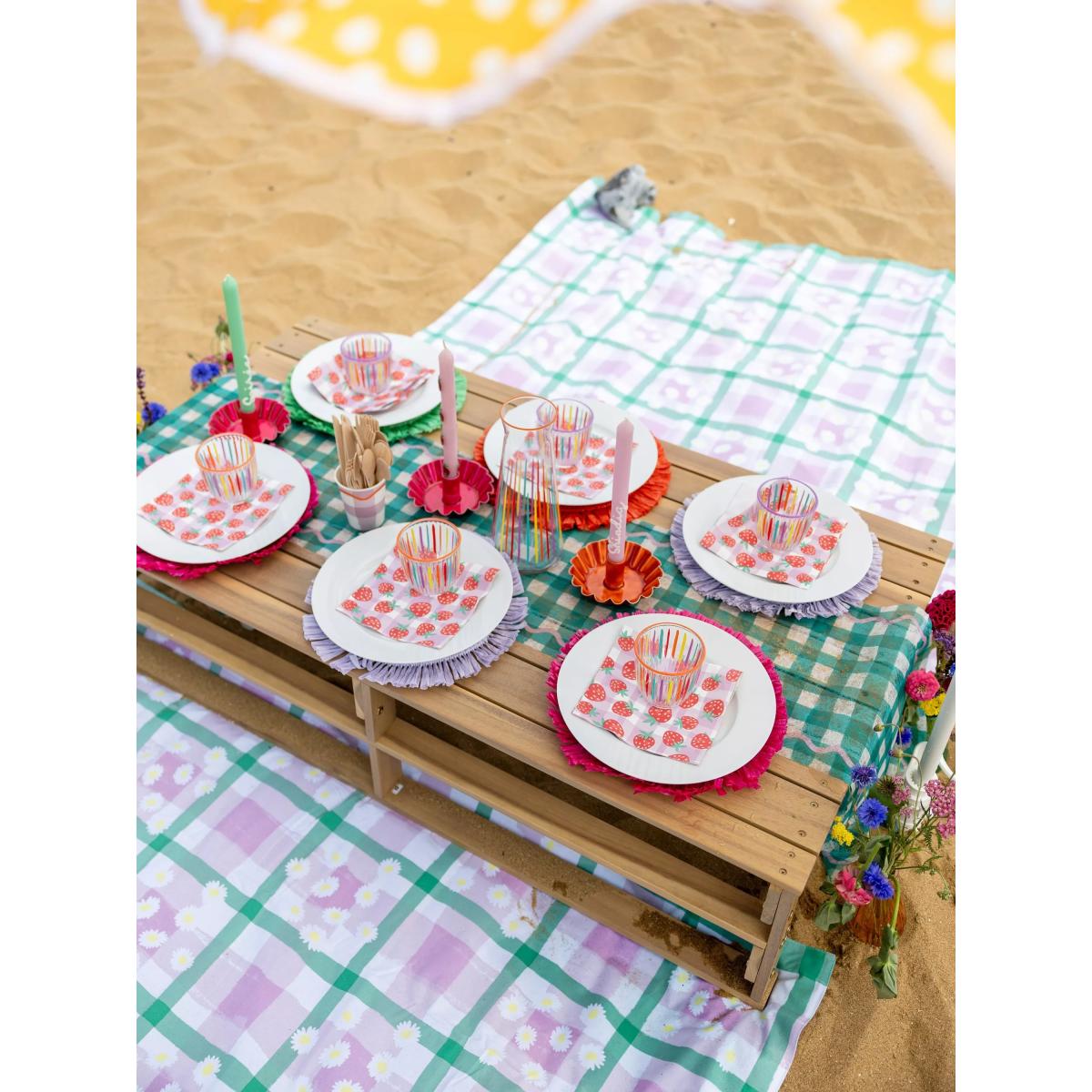 Talking Tables Mellow Gingham Picnic Rug, Multi – image 4