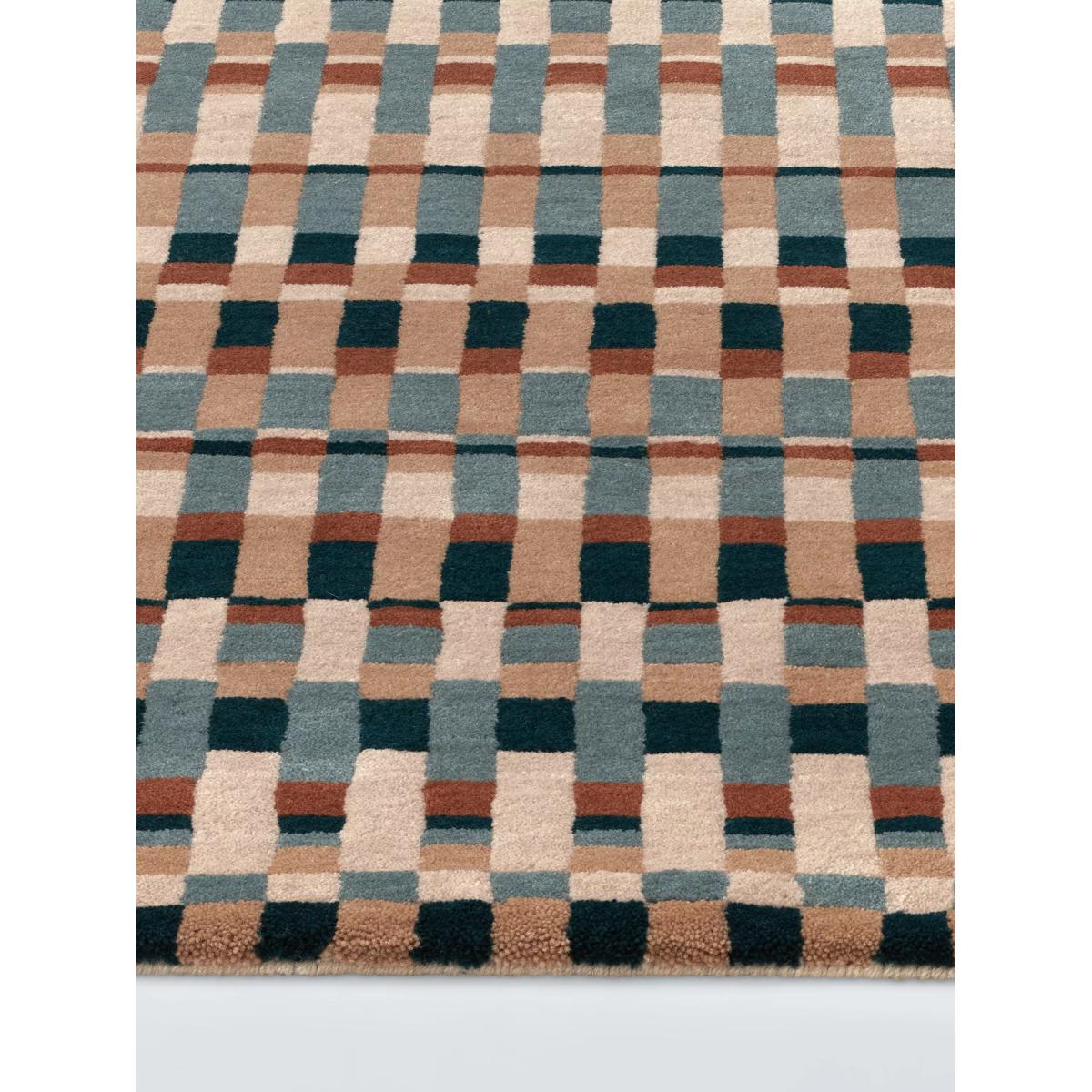 John Lewis Parallel Check Pure Wool Rug, Multi – image 2