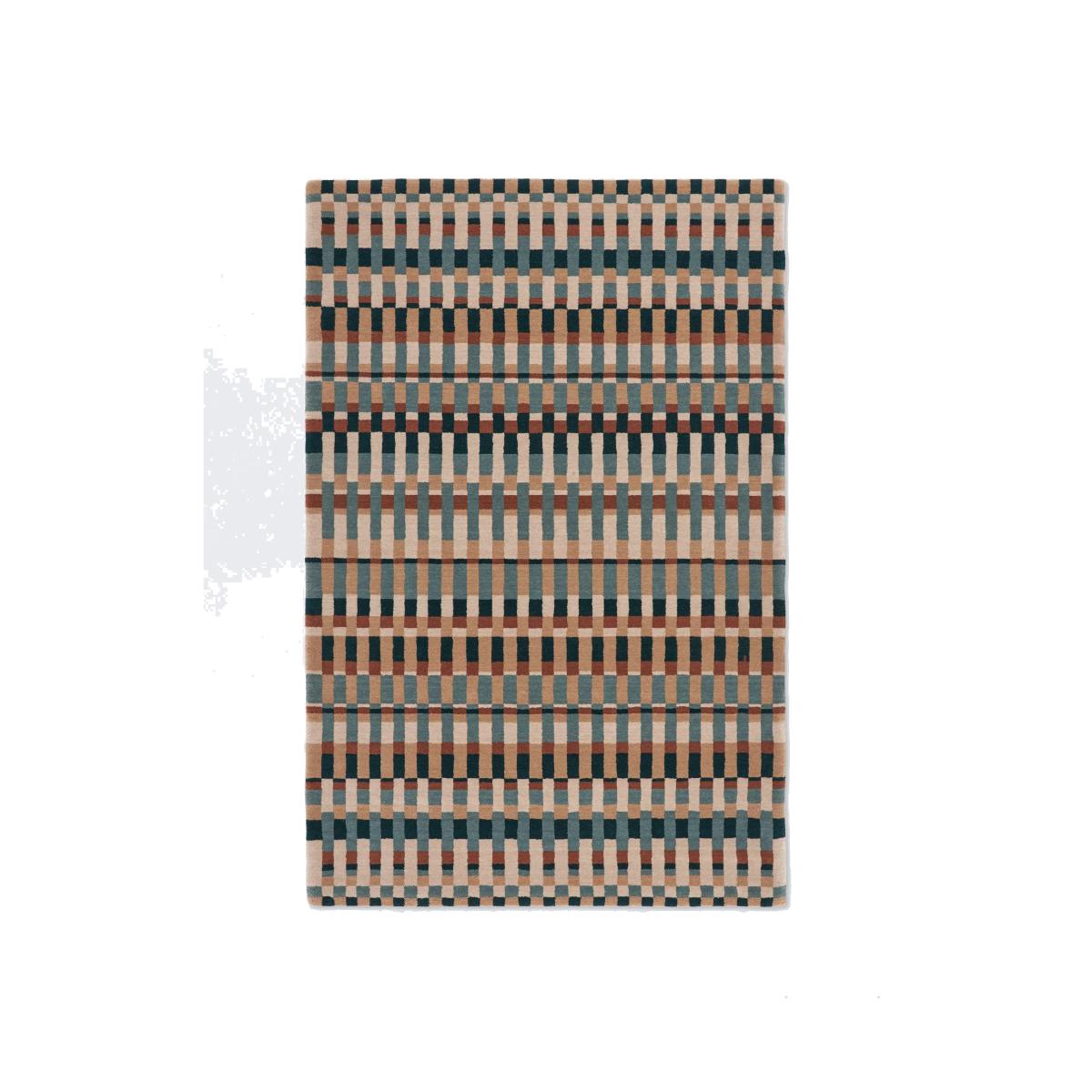 John Lewis Parallel Check Pure Wool Rug, Multi – image 1