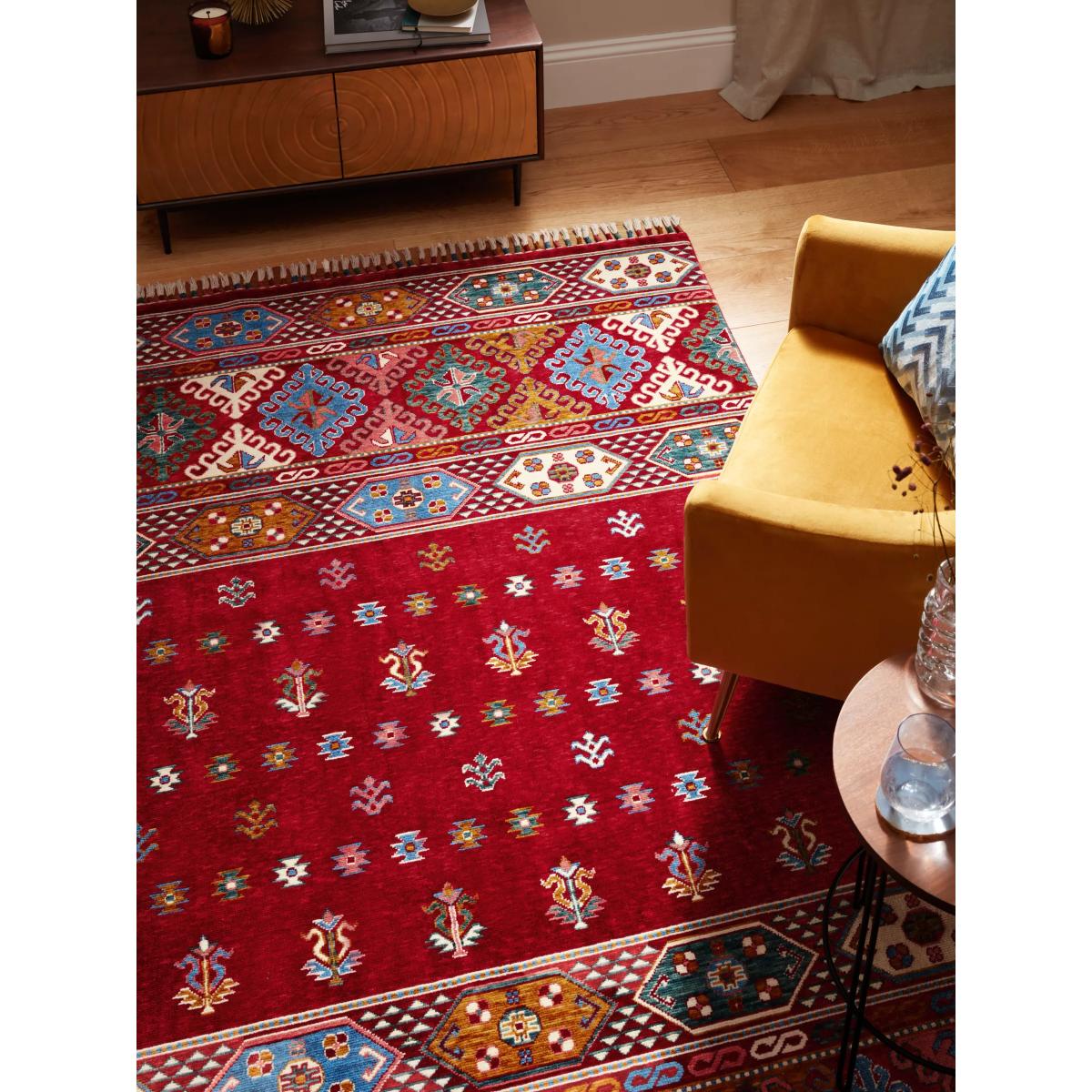 Gooch Luxury Brights Khurjeen Rug, Red, L240 x W170 cm – image 3