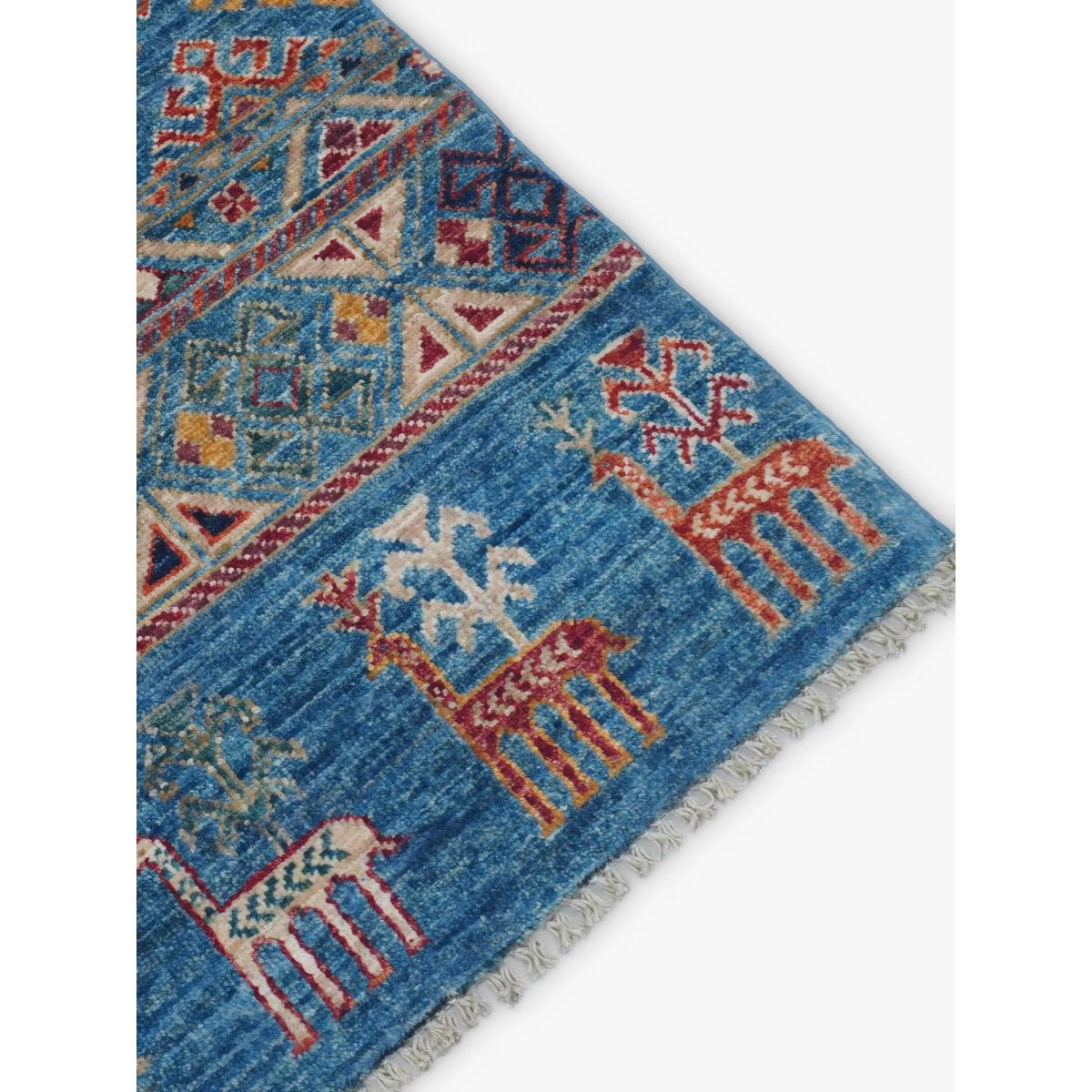 Gooch Oriental Khurjeen Rug, L193 x W140 cm, Blue – image 3