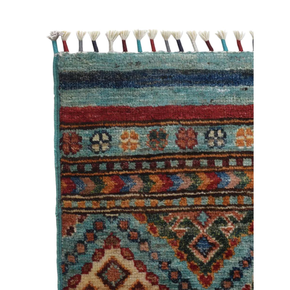 Gooch Oriental Khurjeen Hand Knotted Wool Rug, L159 x W103cm, Blue – image 2