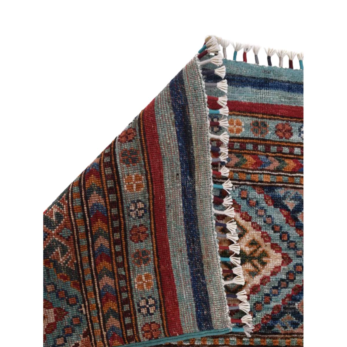 Gooch Oriental Khurjeen Hand Knotted Wool Rug, L159 x W103cm, Blue – image 4