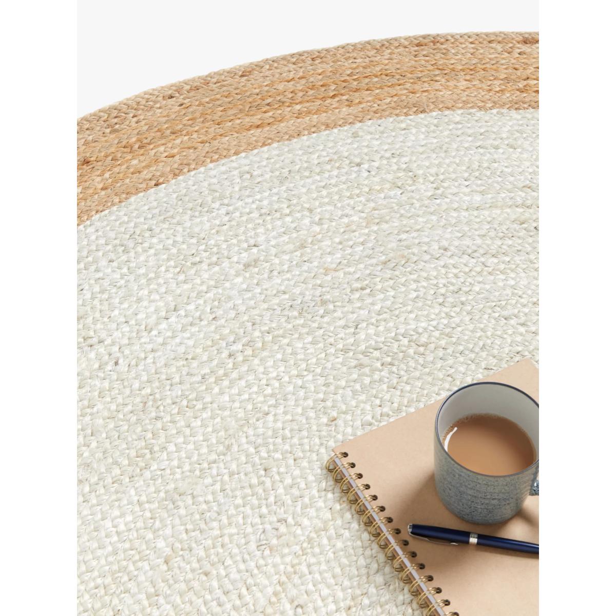 John Lewis & Partners Jute Framed Rug, Ivory, Dia. 200 cm – image 2