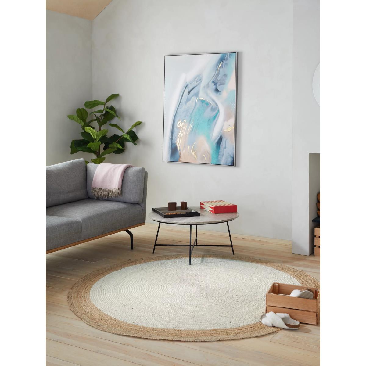John Lewis & Partners Jute Framed Rug, Ivory, Dia. 200 cm – image 3
