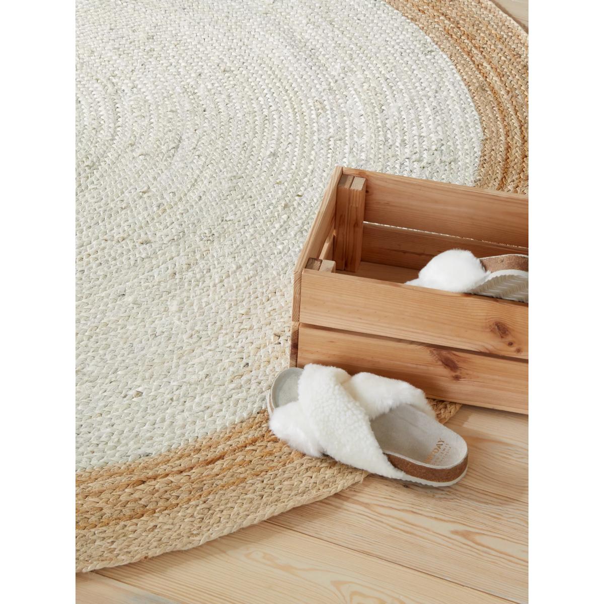 John Lewis & Partners Jute Framed Rug, Ivory, Dia. 200 cm – image 4