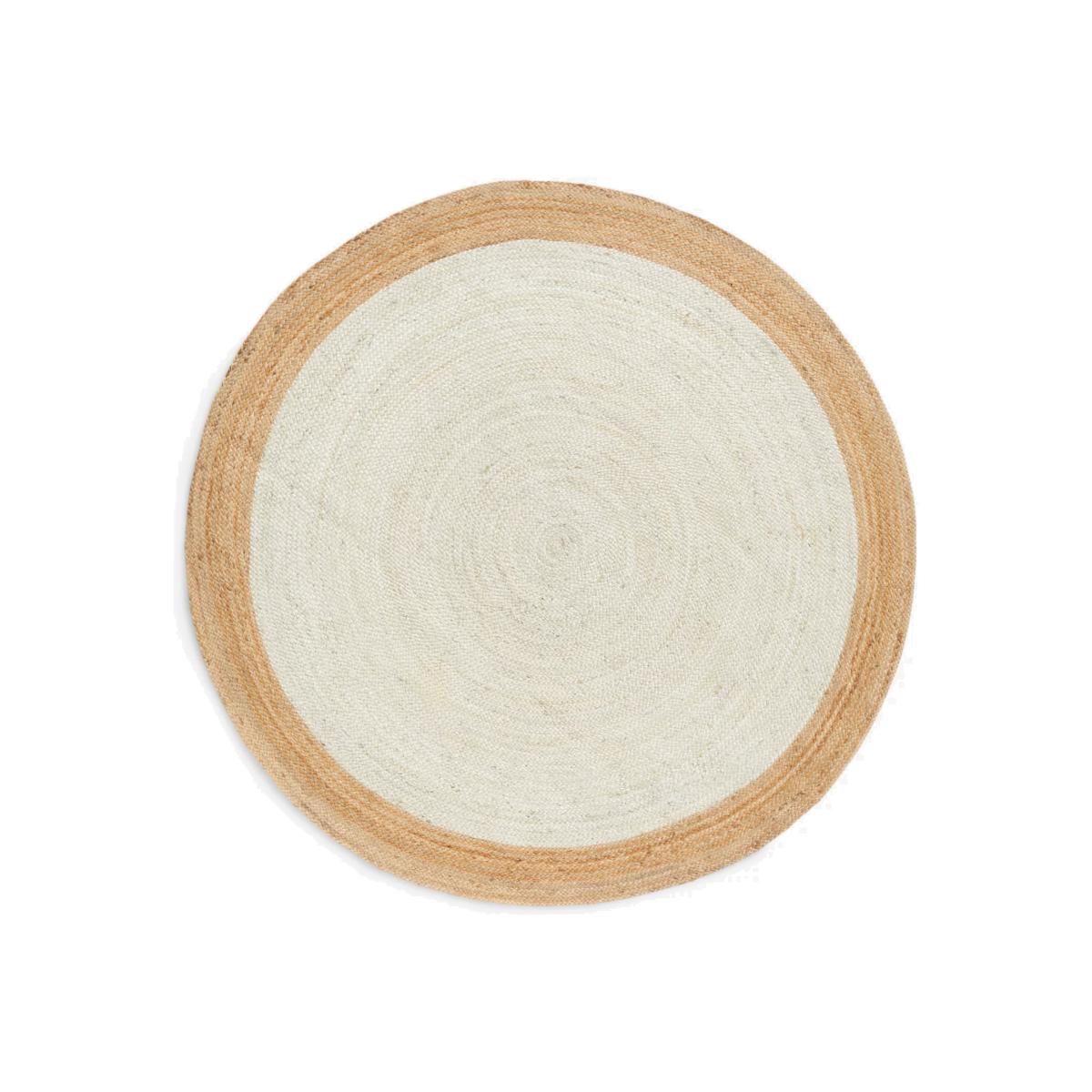 John Lewis & Partners Jute Framed Rug, Ivory, Dia. 200 cm – image 1