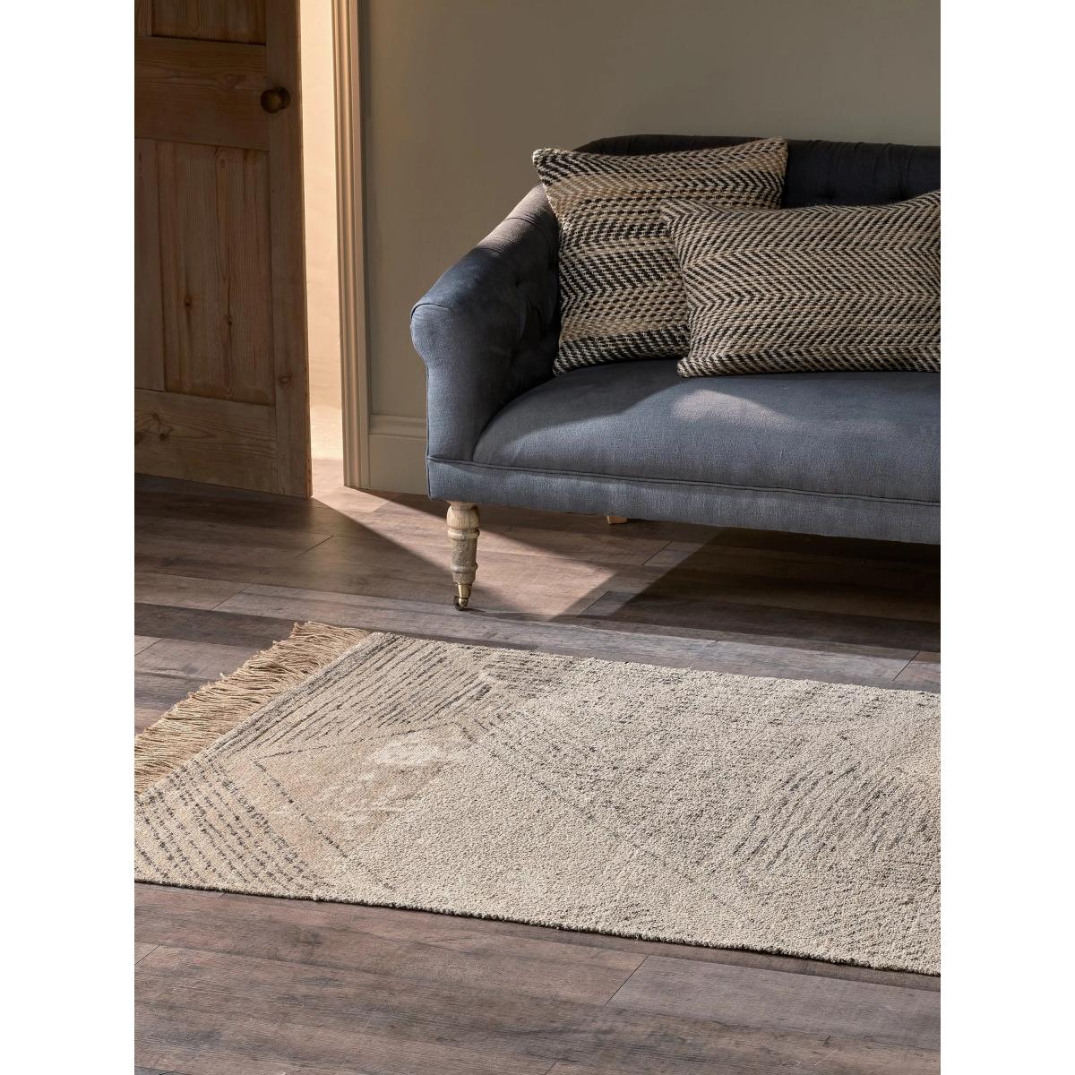 nkuku Anaisha Geometric Jute Rug, Natural Grey – image 2
