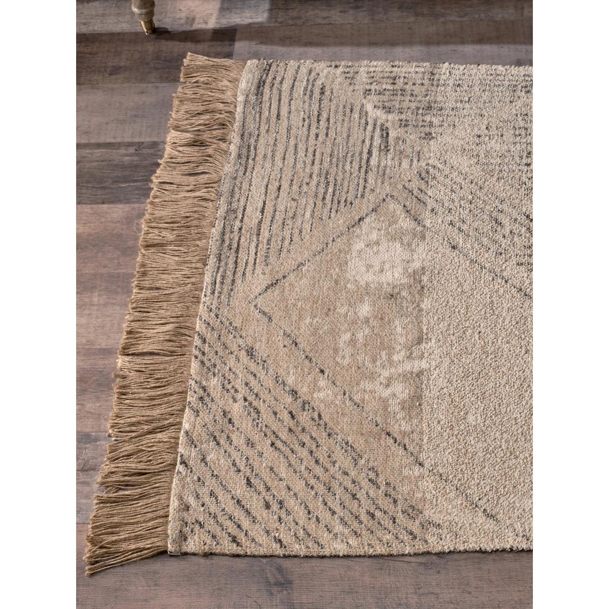 nkuku Anaisha Geometric Jute Rug, Natural Grey – image 4