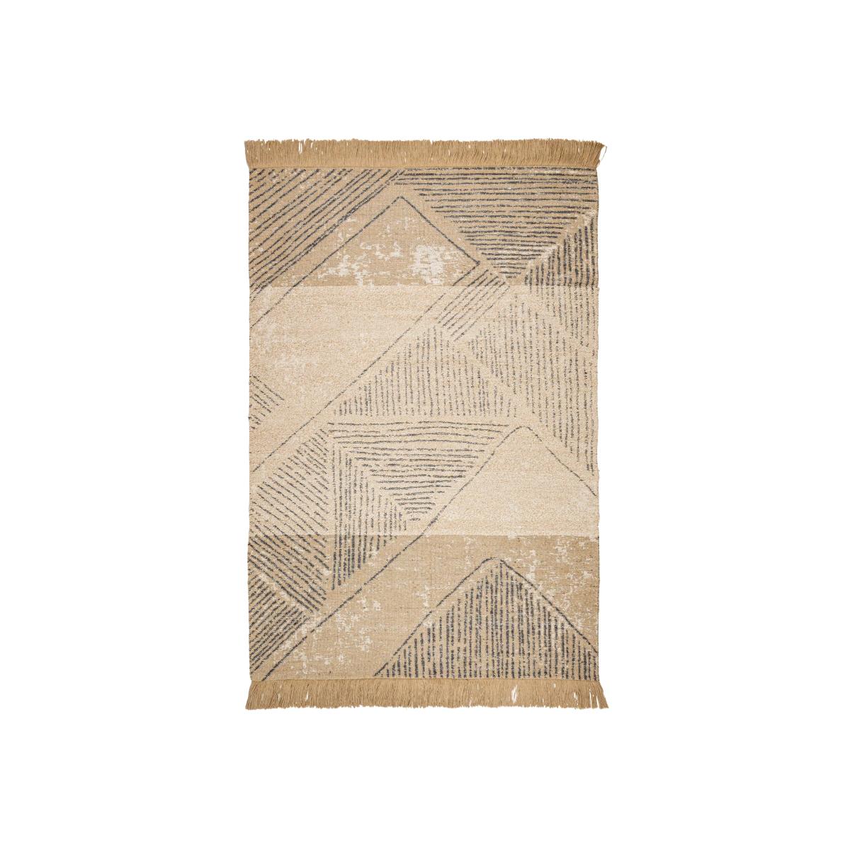 nkuku Anaisha Geometric Jute Rug, Natural Grey – image 1