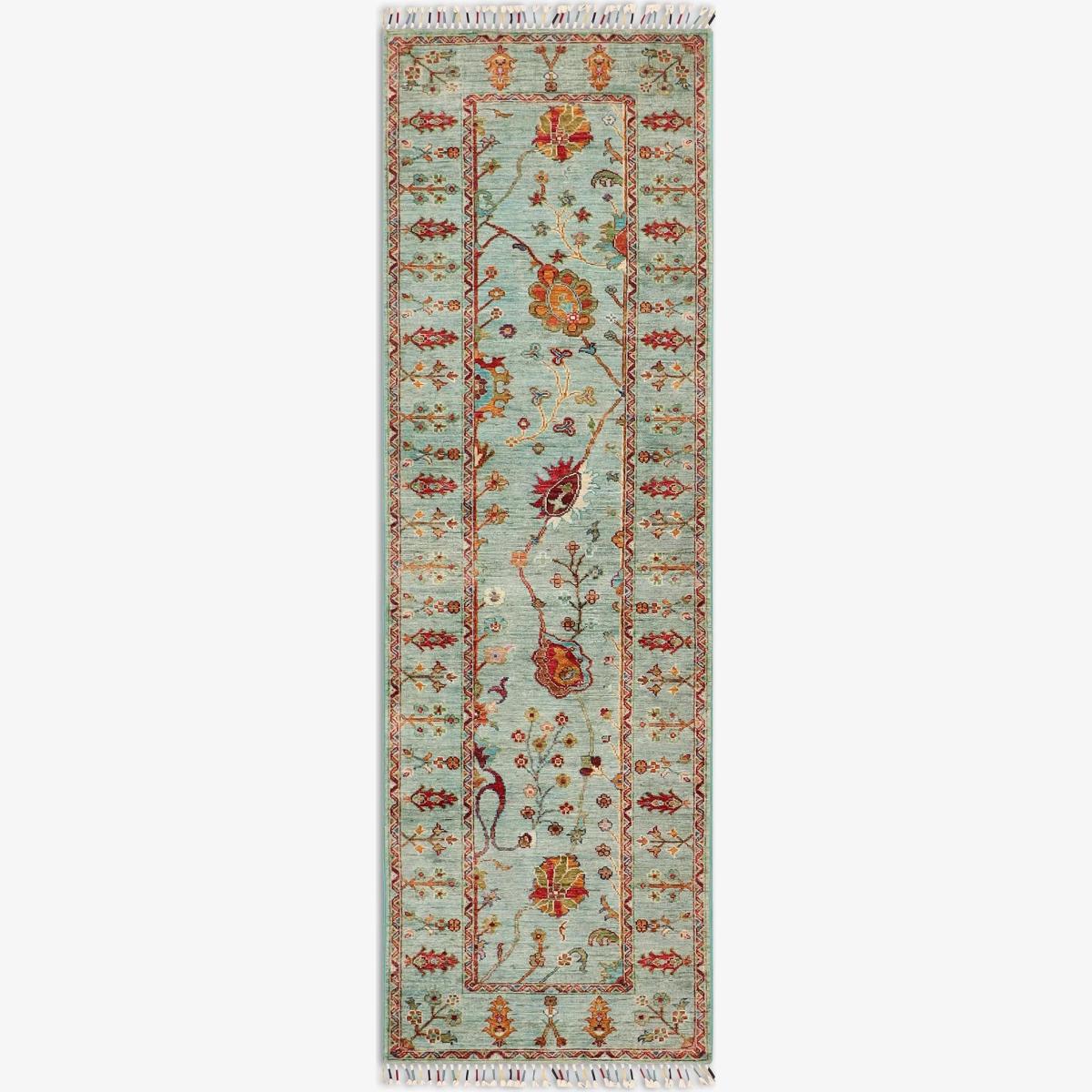 Gooch Oriental Sultani Runner Rug, L235 x W74 cm, Green – image 1
