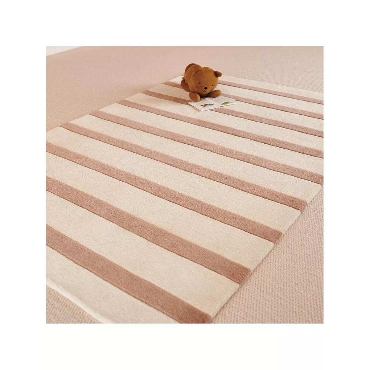 Great Little Trading Co Natural Stripe Wool Rug, 180 x 120cm – image 2