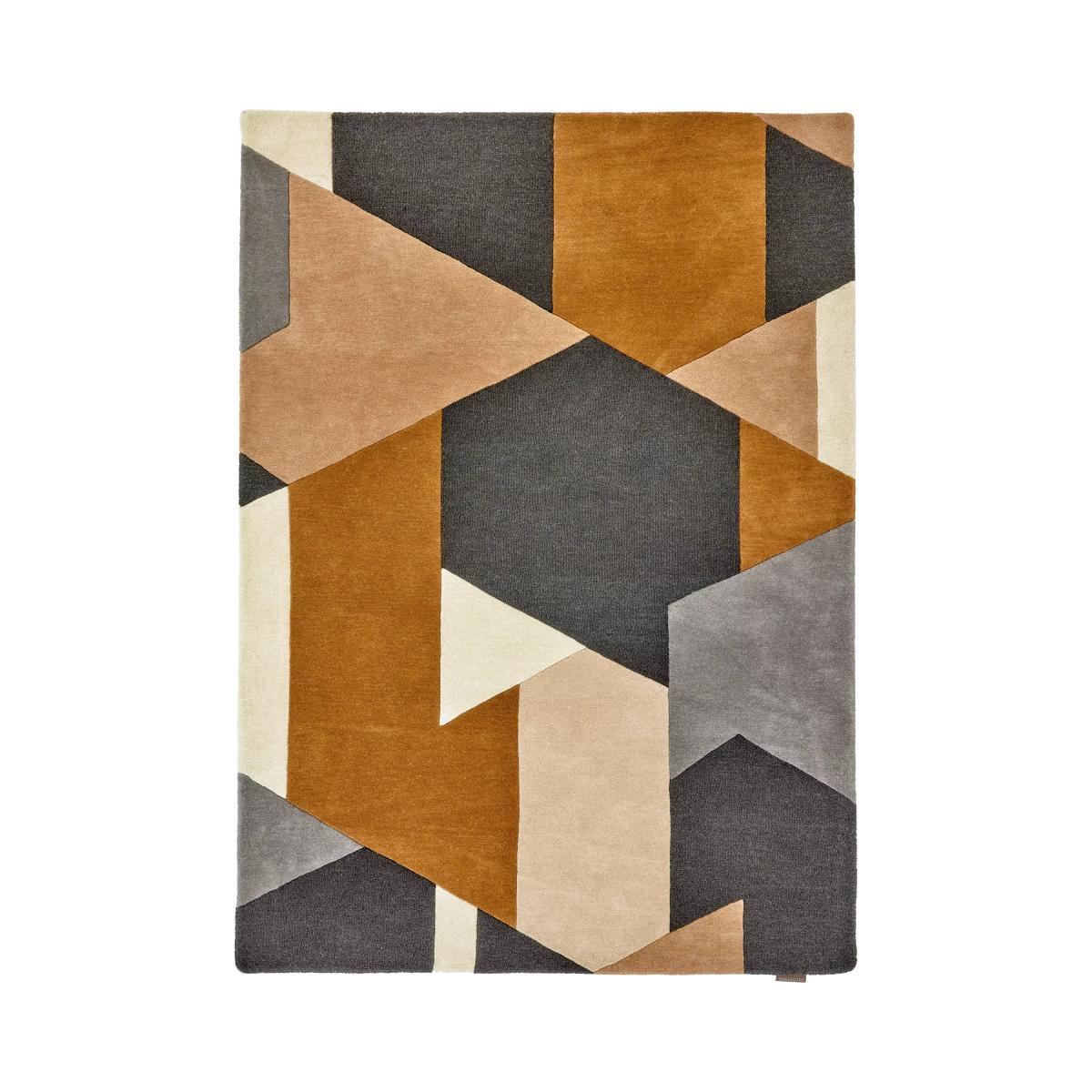 Harlequin Popova Geometric Pure Wool Rug, Caramel/Slate/Shell, L240 x W170 cm – image 2