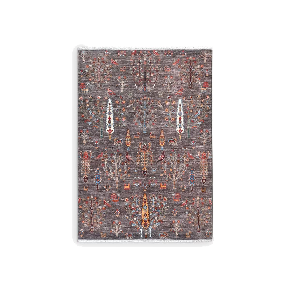 Gooch Oriental Pictorial Rug, L206 x W149 cm, Mid Brown