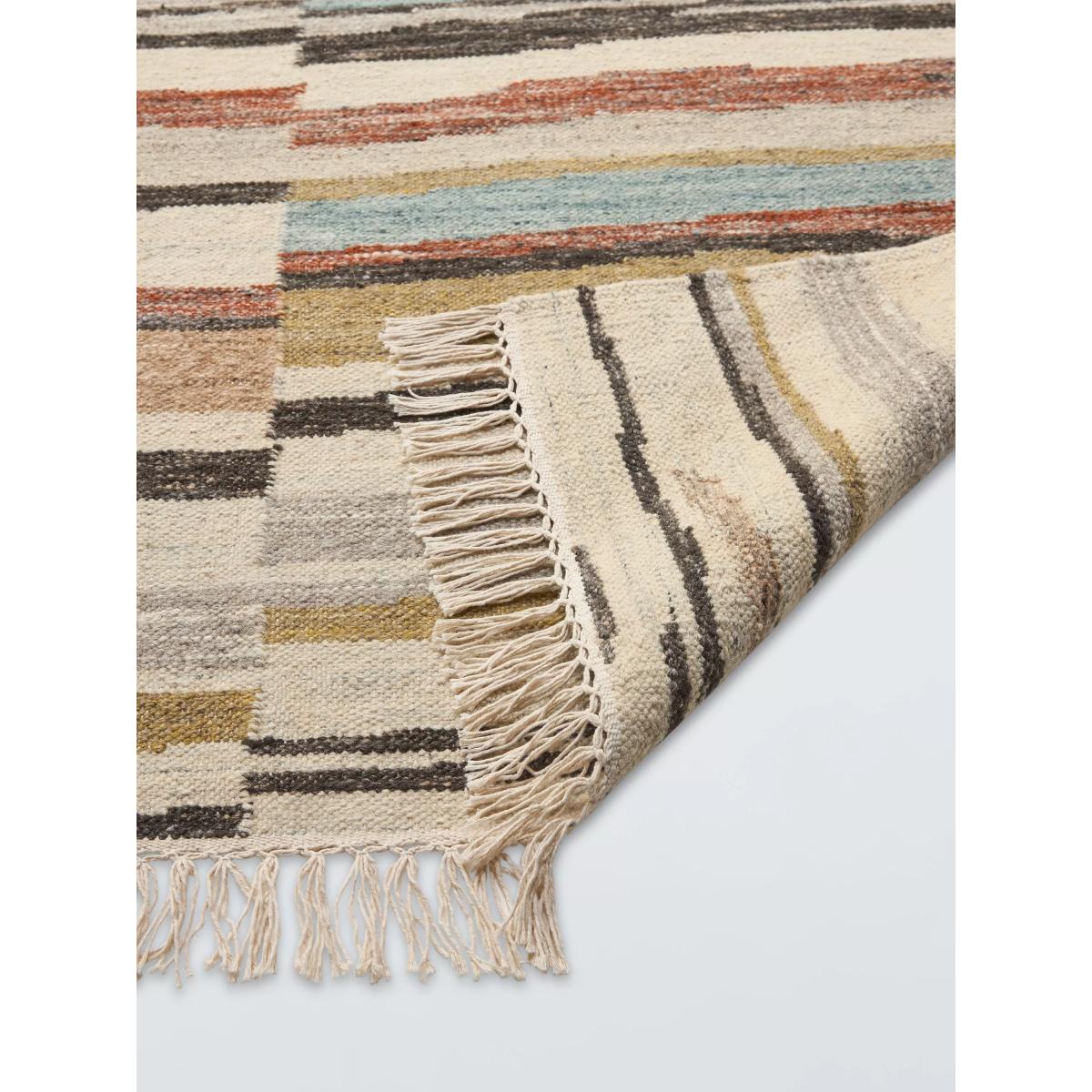 John Lewis Abstract Stripe Wool Rich Rug, Multi – image 2
