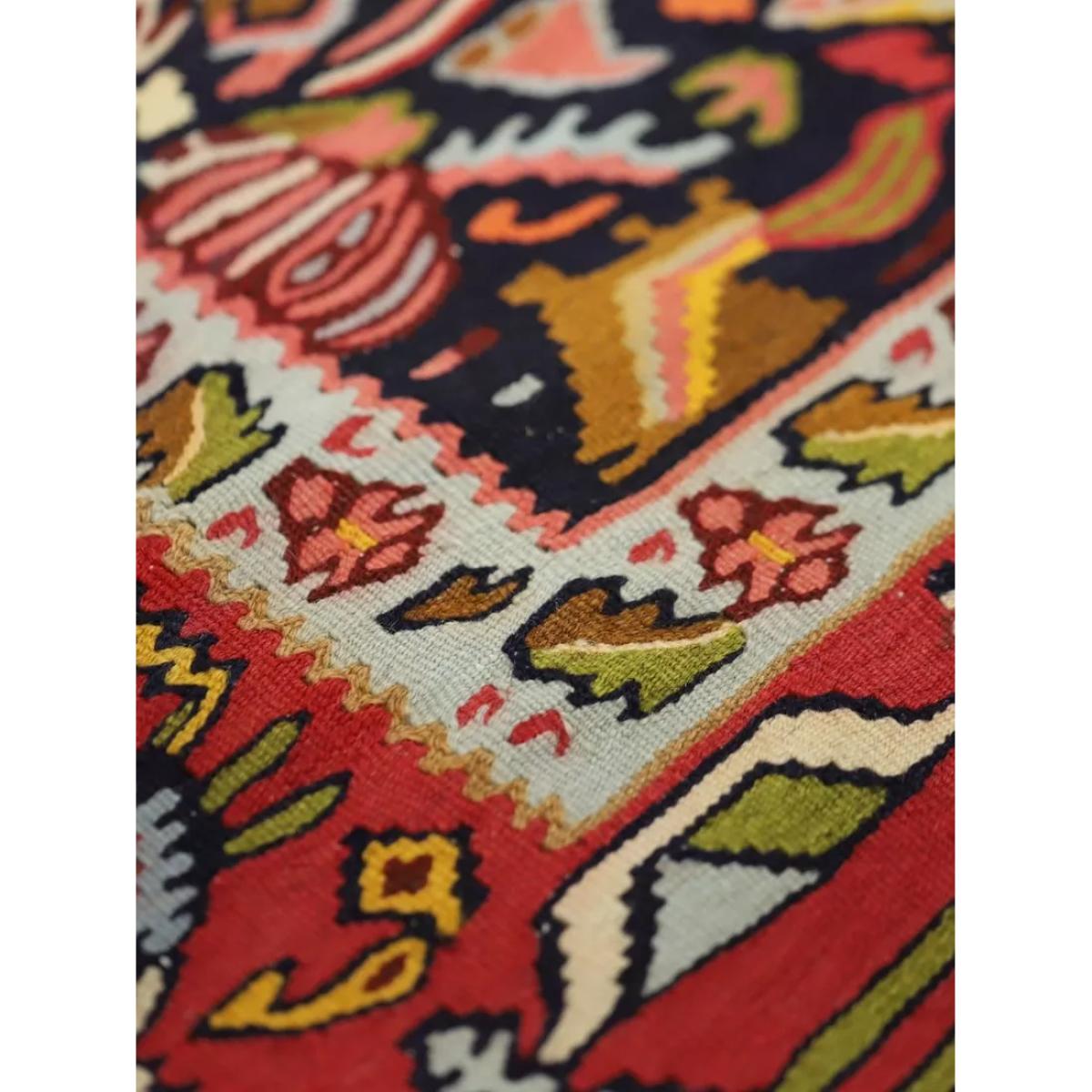Gooch Oriental Senneh Kelim Pure Wool Rug, L292 x W202 cm, Multi – image 3