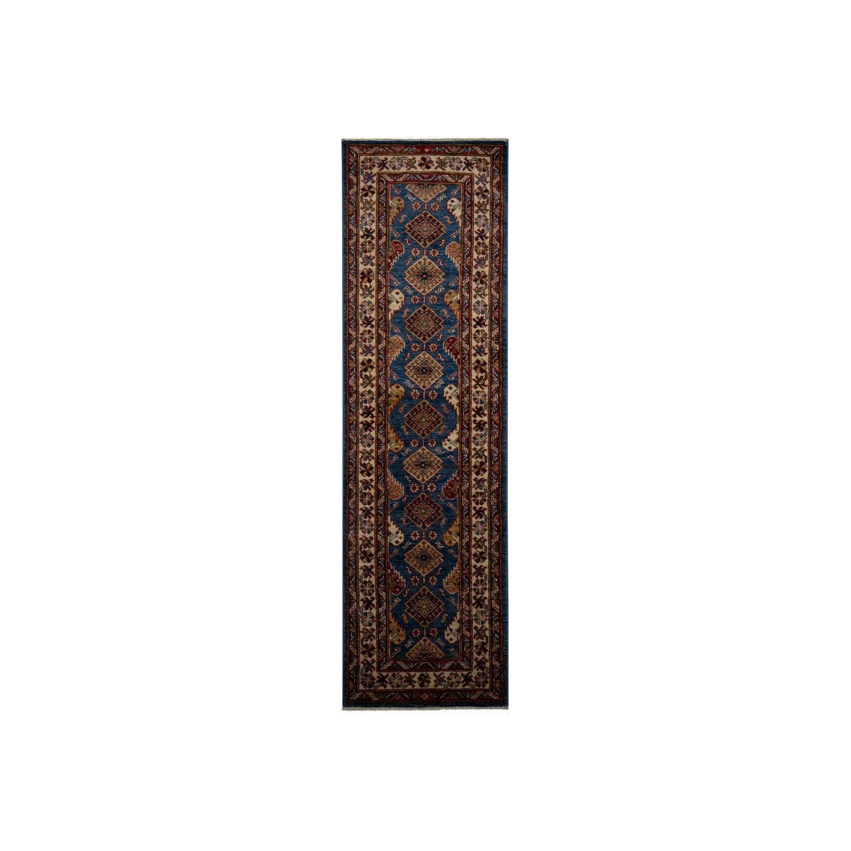 Gooch Oriental Supreme Kazak Runner Rug, Blue, L202 x W58 cm