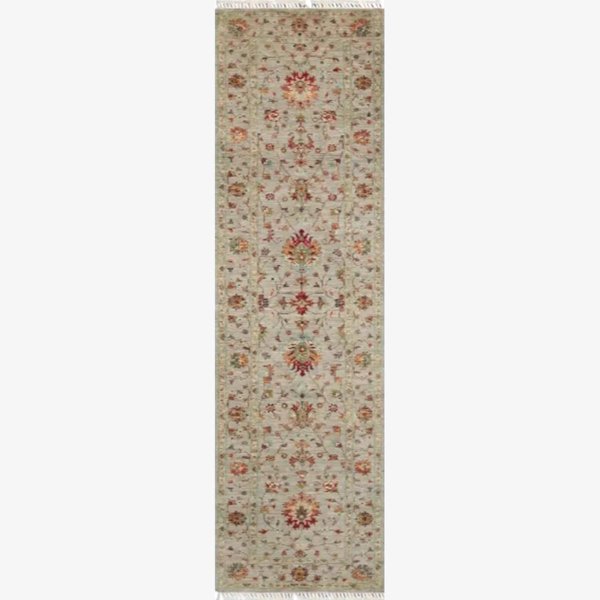 Gooch Oriental Sultani Runner Rug, Grey, L297 x W81 cm – image 1
