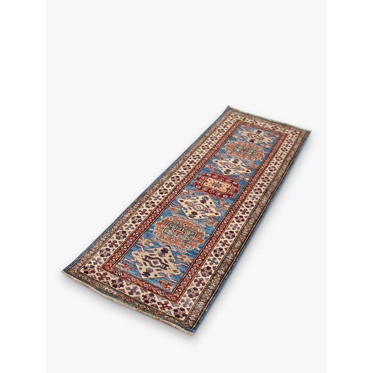 Gooch Oriental Supreme Kazak Runner Rug, L174 x W62 cm, Blue – image 4