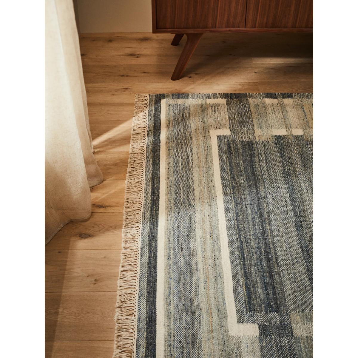 John Lewis Gradient Border Rug, Blue, L180 x W120 cm – image 3
