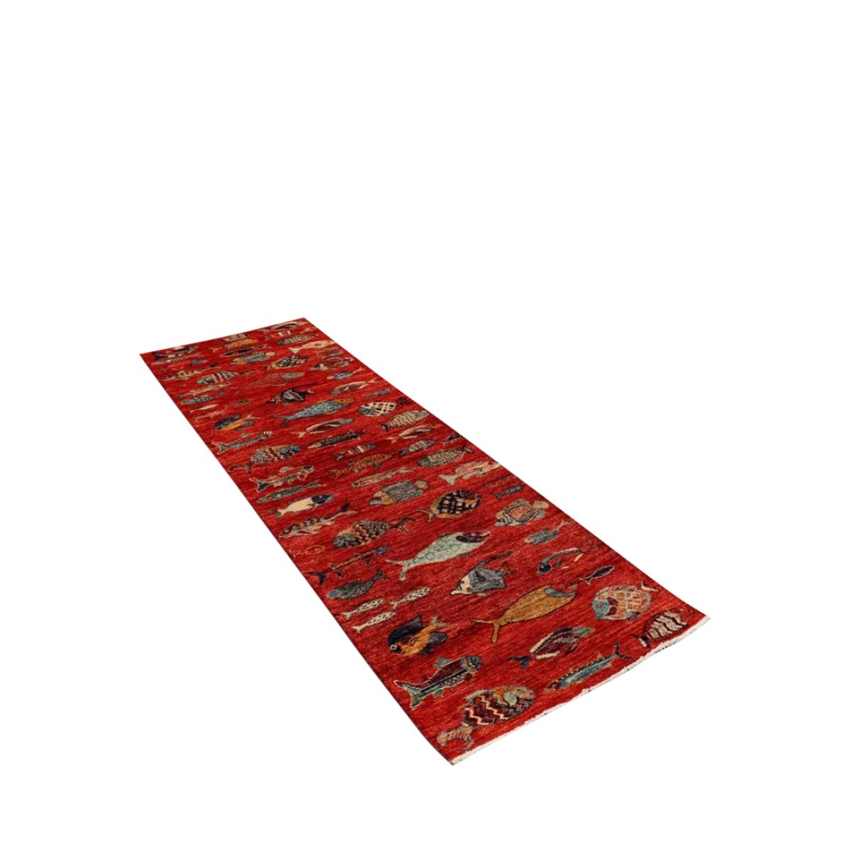Gooch Oriental Fish Runner Rug, Red, L243 x W80 cm – image 3