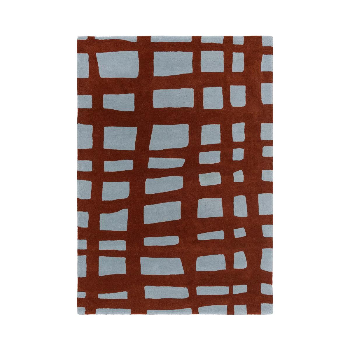 Scion Arlo Crosshatch Pure Wool Rug, Brick – image 2