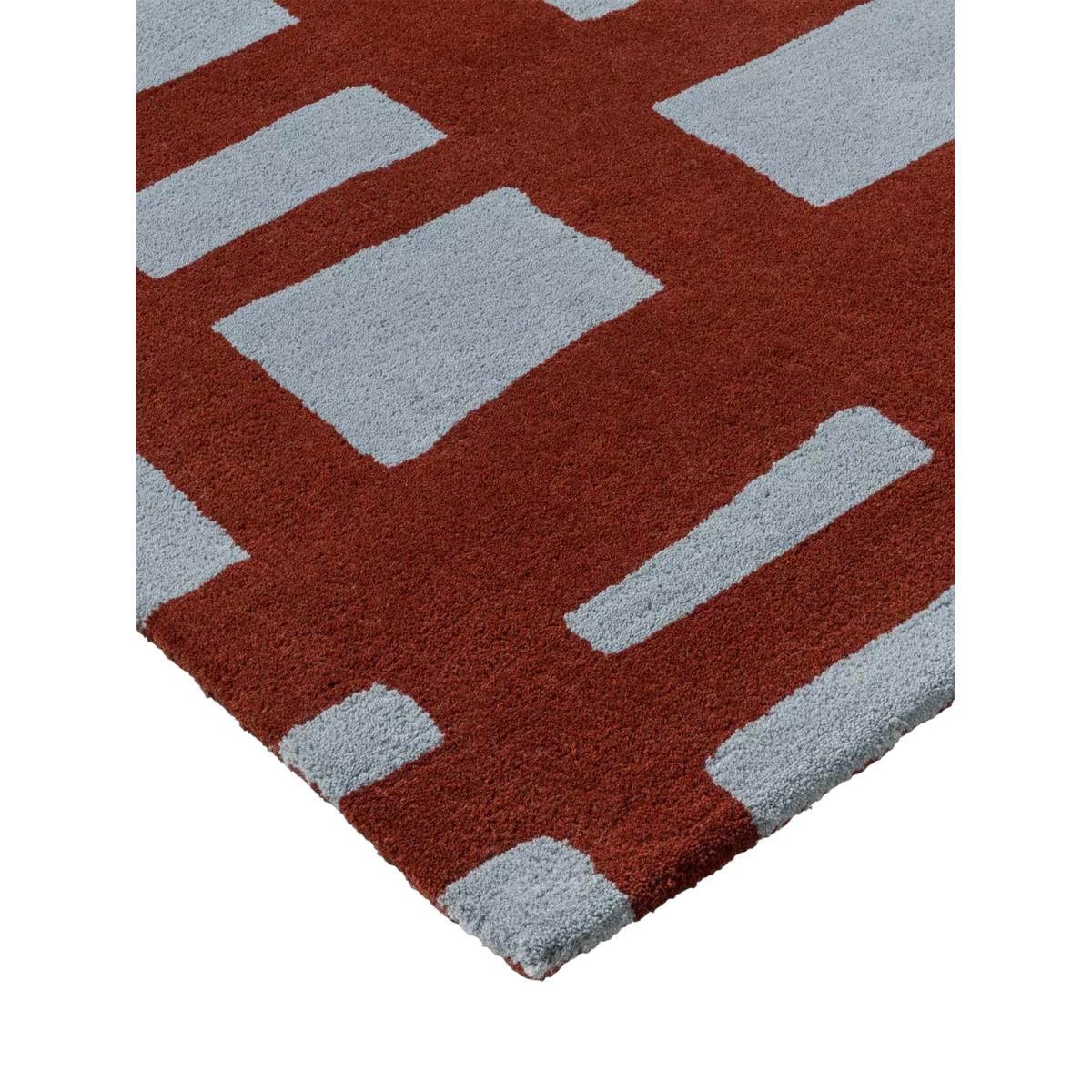 Scion Arlo Crosshatch Pure Wool Rug, Brick – image 5