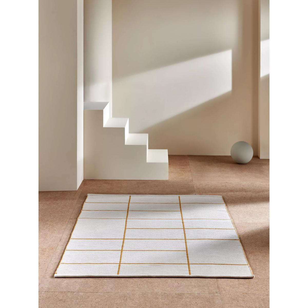 MADE Elsmore Reversible Linear Woven Cotton Rug, Orange/White – image 2