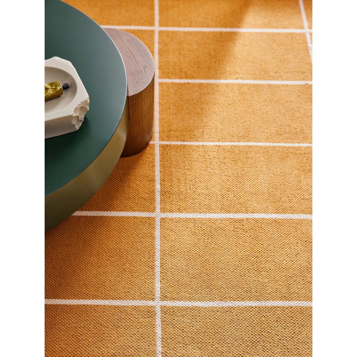 MADE Elsmore Reversible Linear Woven Cotton Rug, Orange/White – image 4
