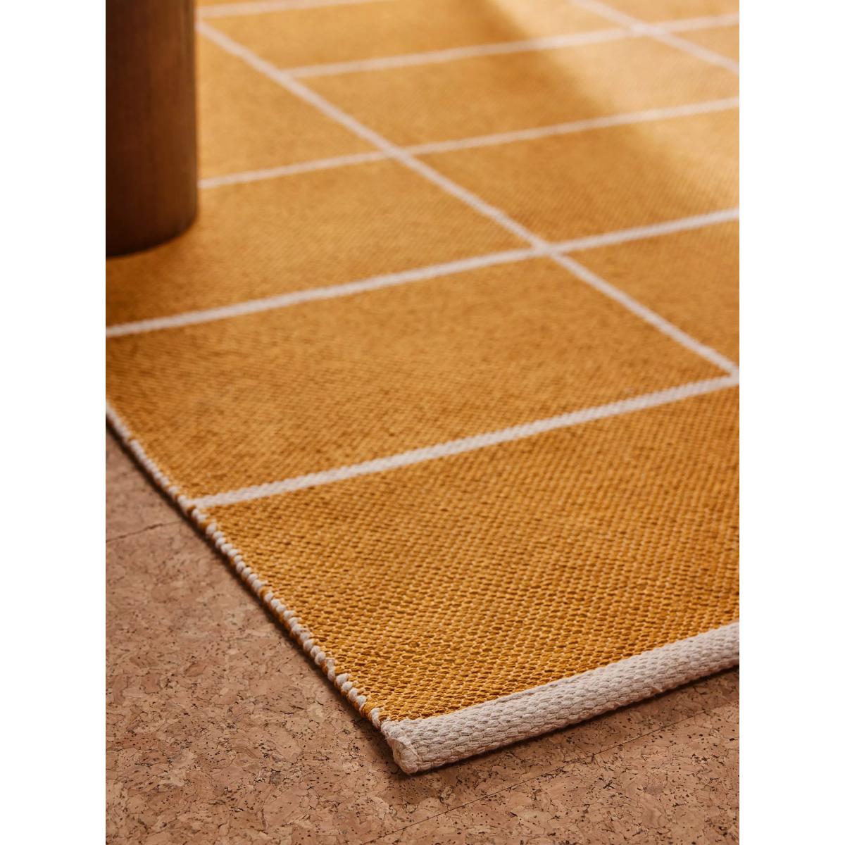 MADE Elsmore Reversible Linear Woven Cotton Rug, Orange/White – image 5