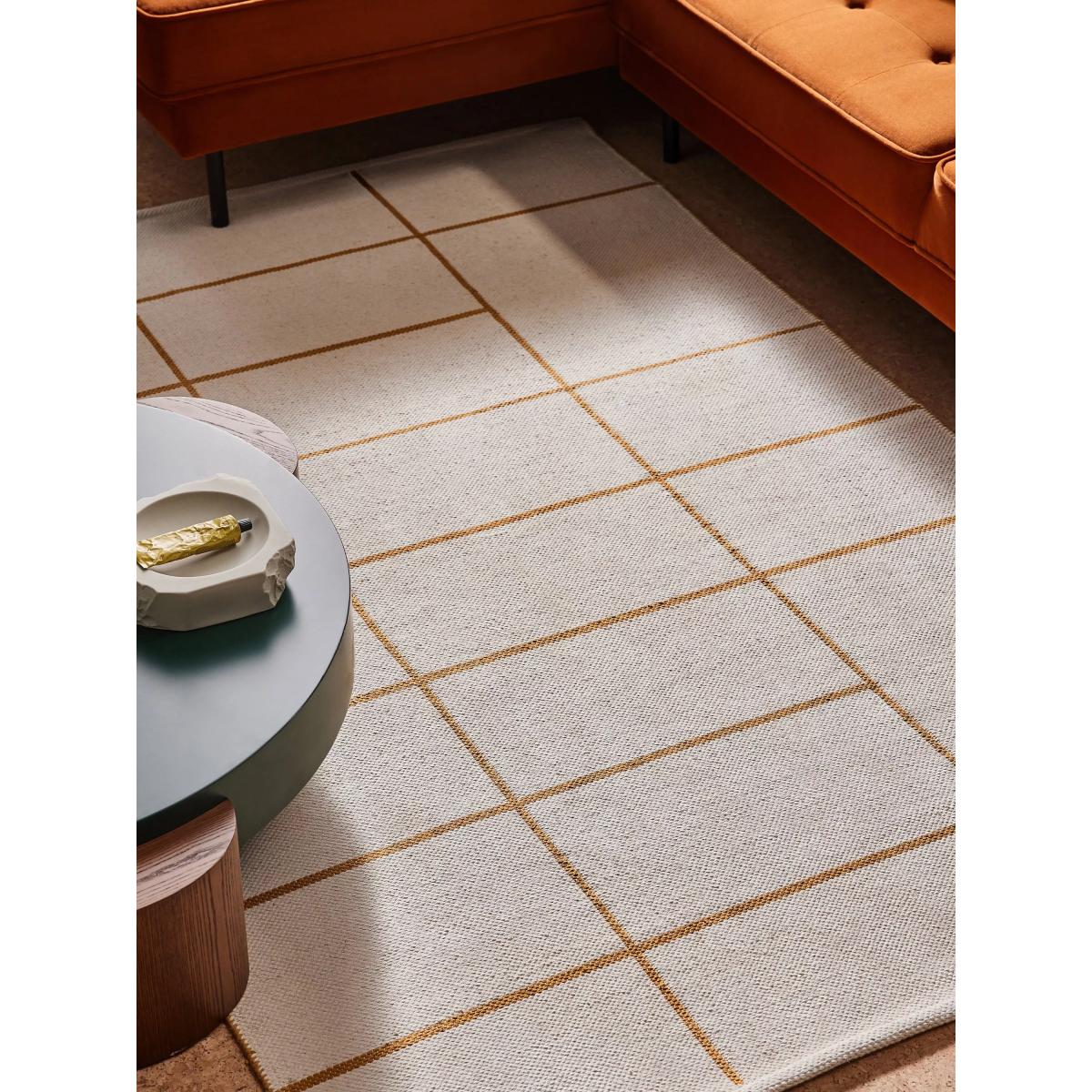 MADE Elsmore Reversible Linear Woven Cotton Rug, Orange/White – image 8