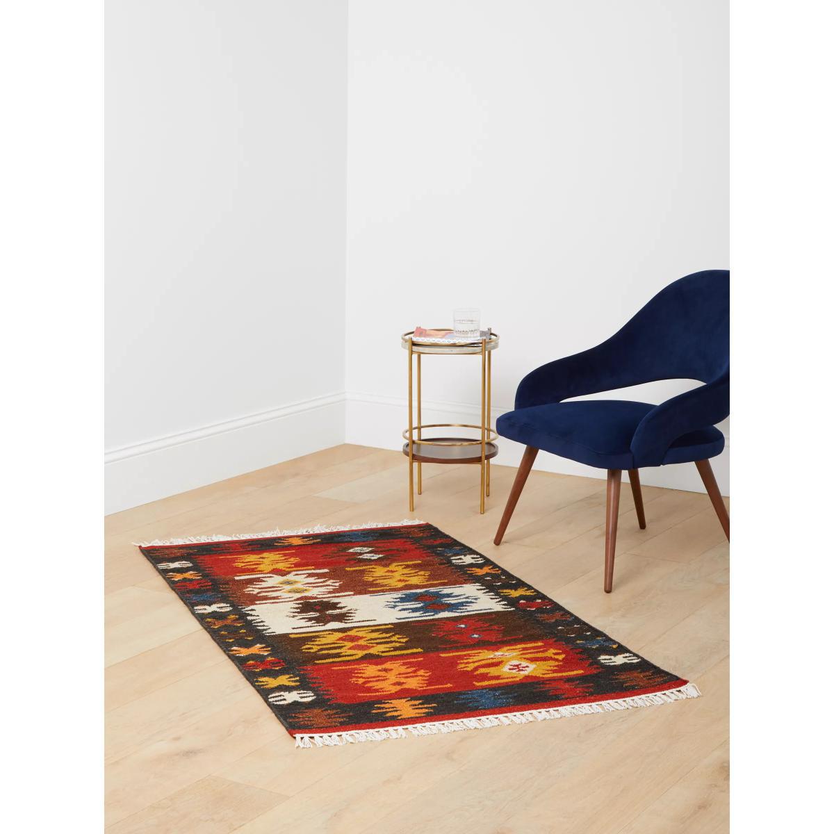 John Lewis & Partners Ikat Kelim Rug, Multi, L150 x W90cm – image 2