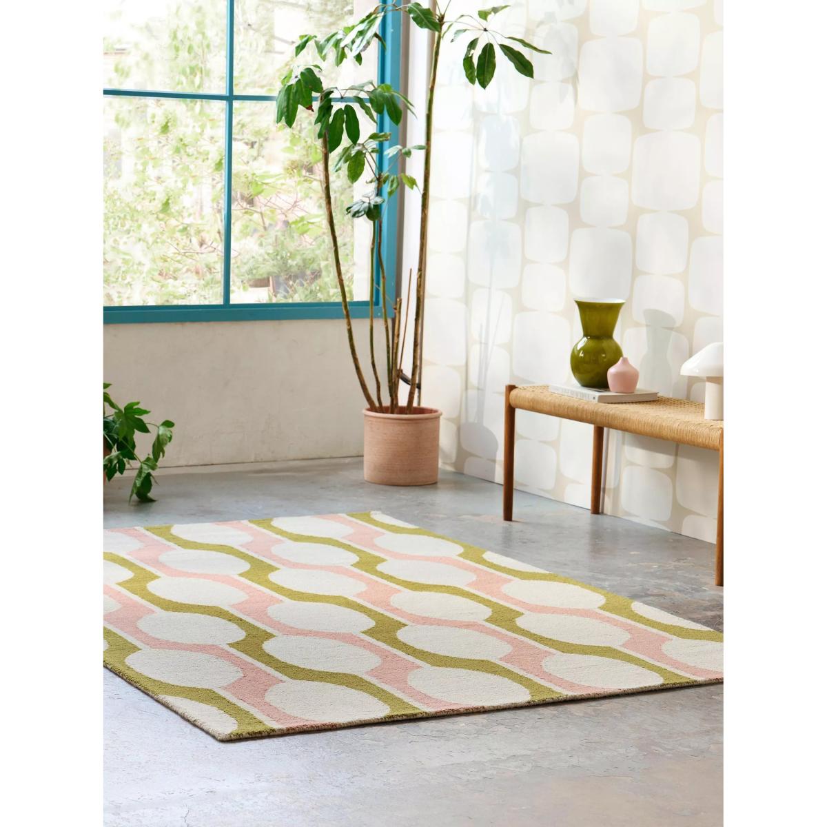 Scion Billow Geometric Pure Wool Rug, Lichen – image 2