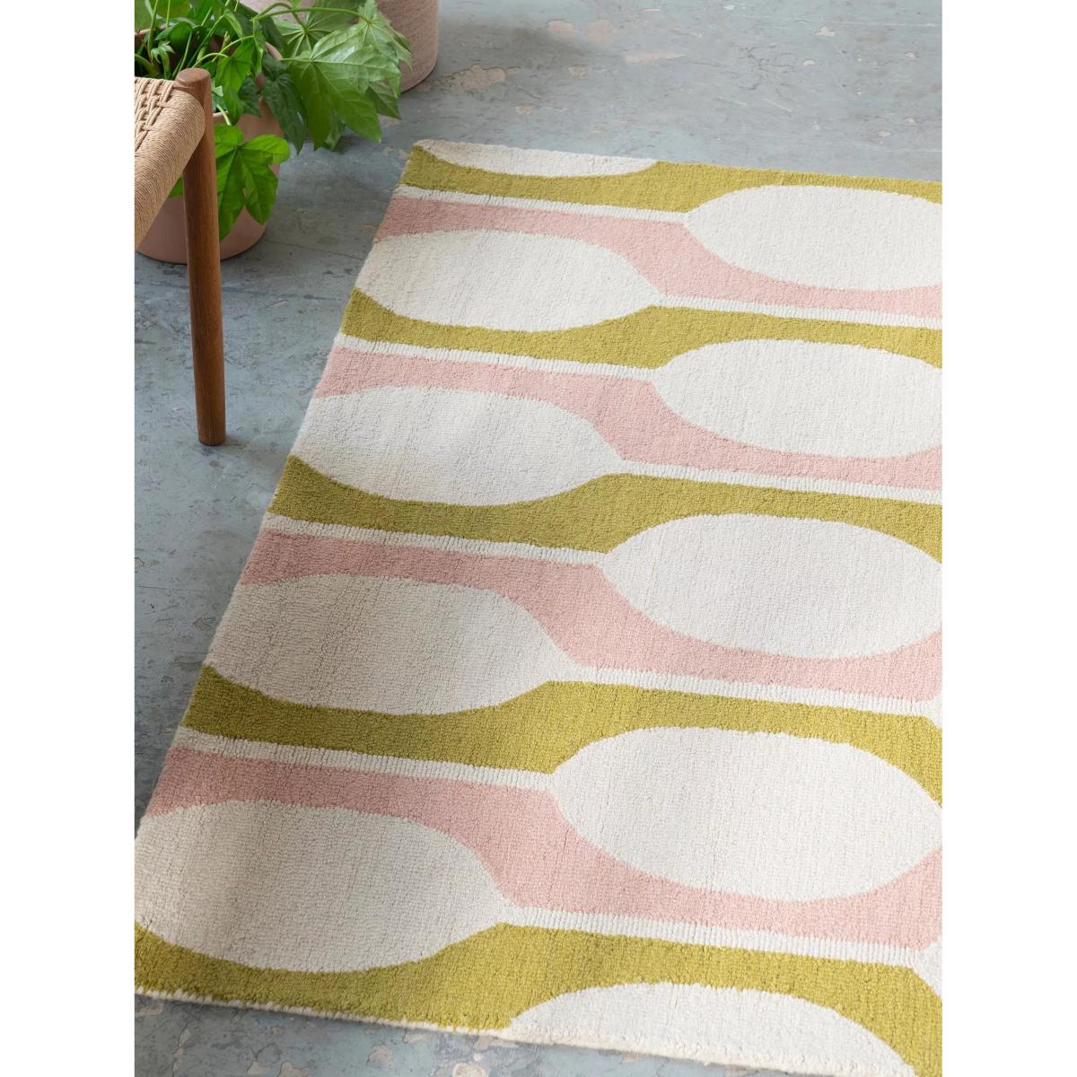 Scion Billow Geometric Pure Wool Rug, Lichen – image 3