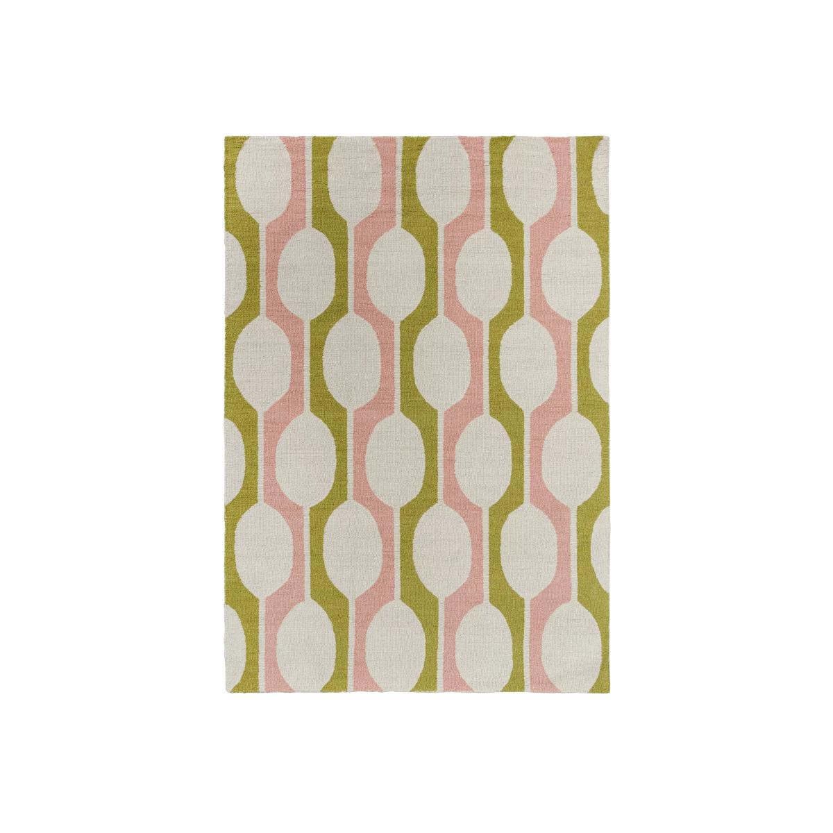 Scion Billow Geometric Pure Wool Rug, Lichen – image 1