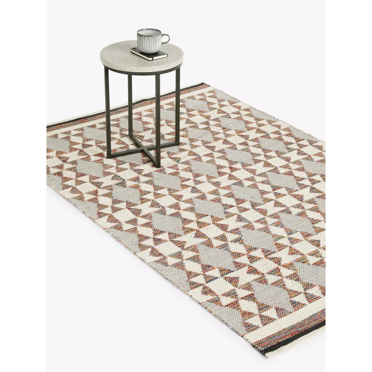 John Lewis & Partners Chindi Geometric Kelim Rug, Blue – image 2
