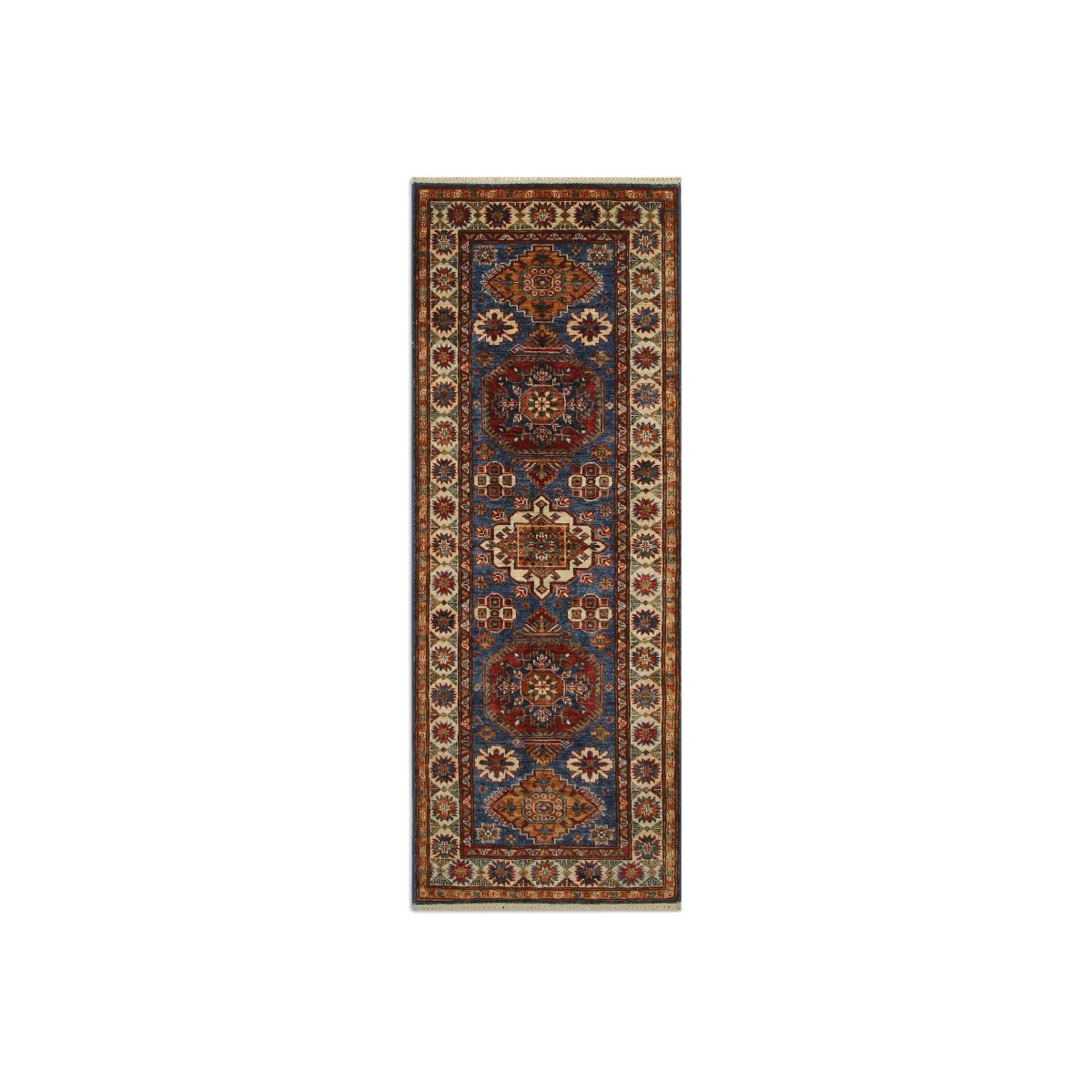 Gooch Oriental Supreme Kazak Runner Rug, L213 x W77 cm, Blue – image 1