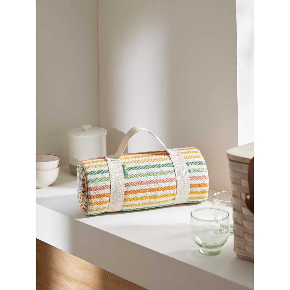 John Lewis Classic Stripe Picnic Rug, Multi – image 2