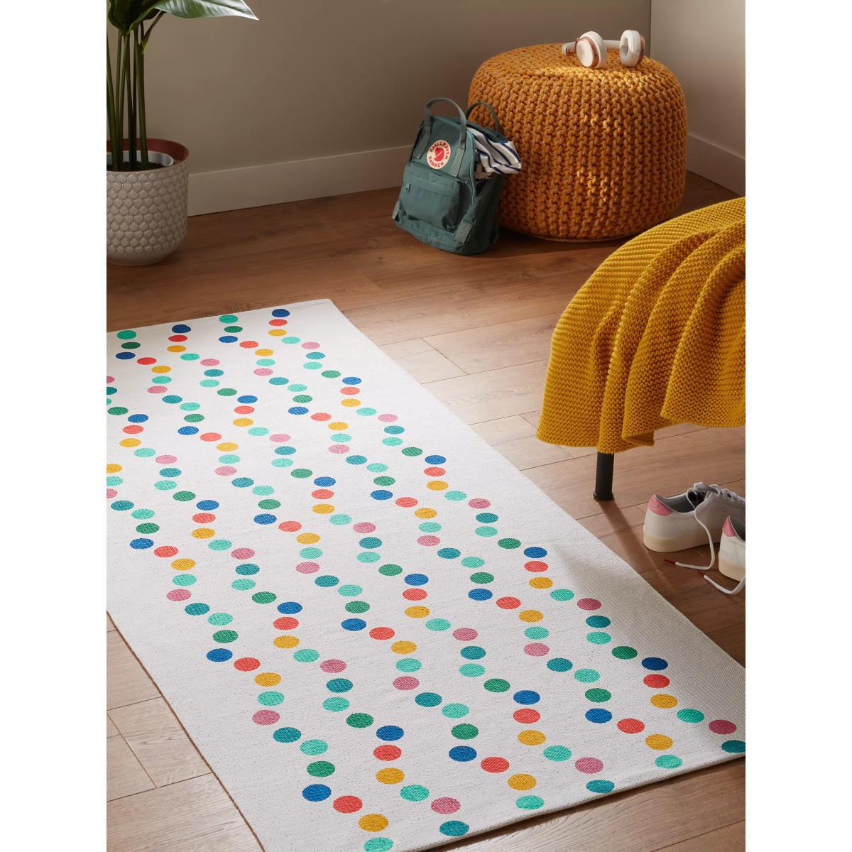 little home at John Lewis Spot Stripe Cotton Rug, 76 x 178cm – image 3