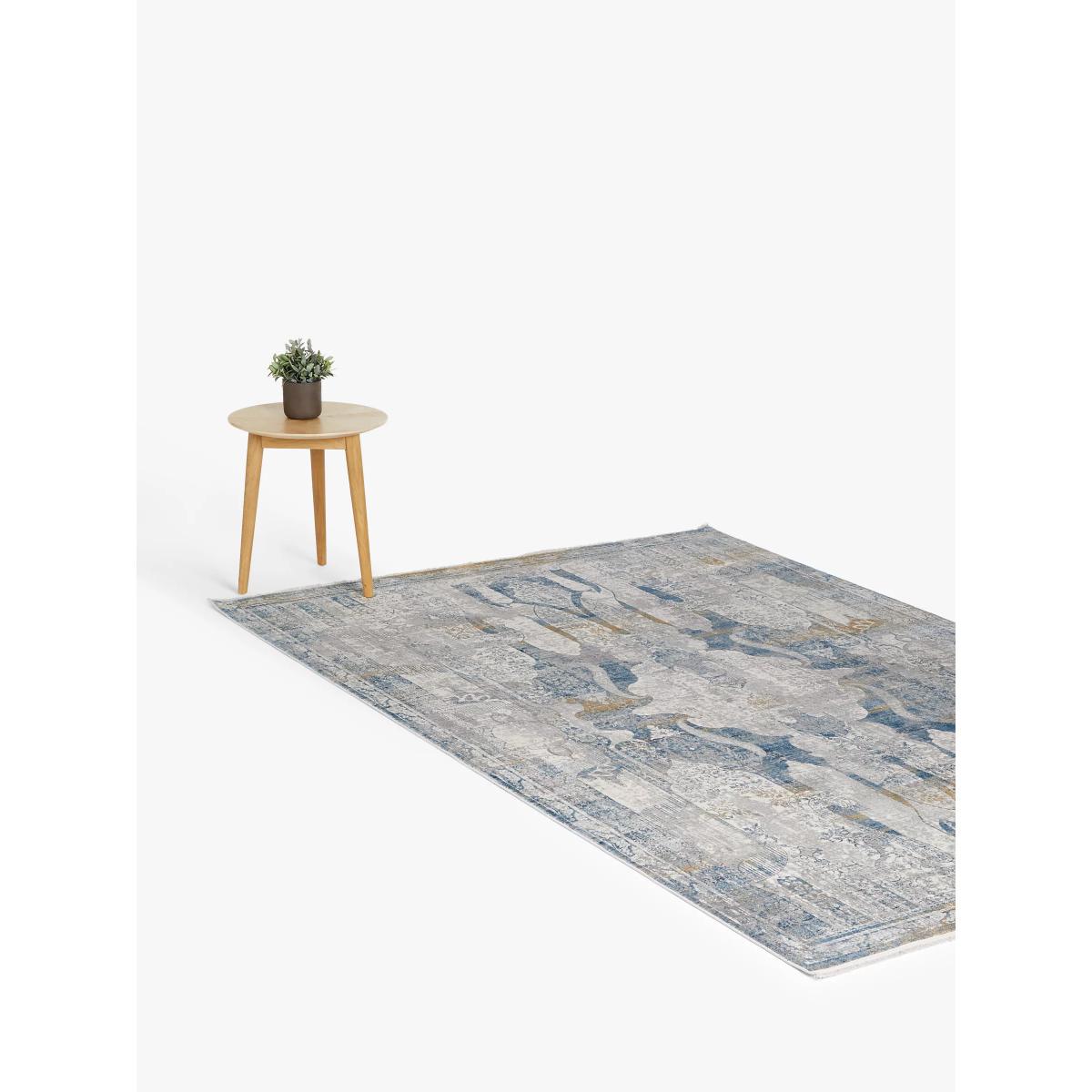 Gooch Luxury Distressed Ornate Rug, L340 x W240 cm, Blue – image 2