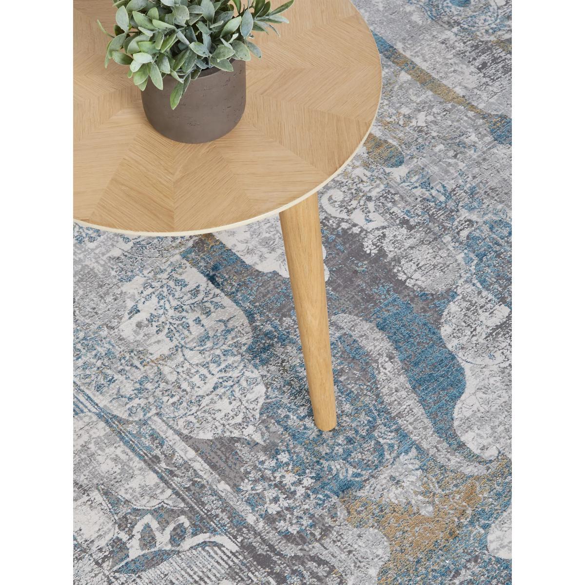 Gooch Luxury Distressed Ornate Rug, L340 x W240 cm, Blue – image 3