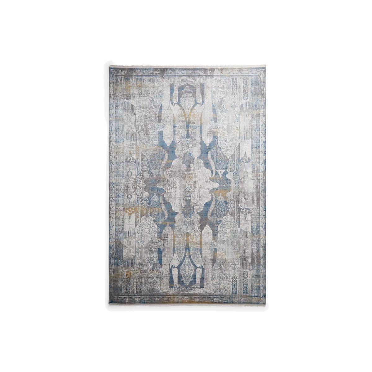 Gooch Luxury Distressed Ornate Rug, L340 x W240 cm, Blue – image 1