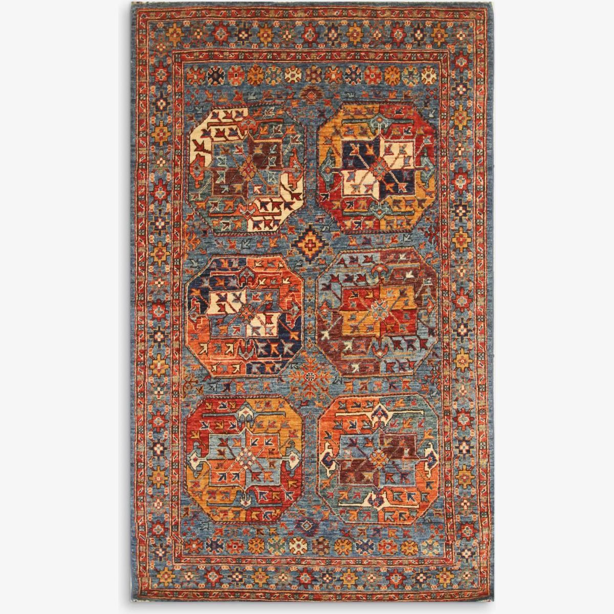 Gooch Oriental Ersari Rug, Blue, L195 x W110 cm – image 1