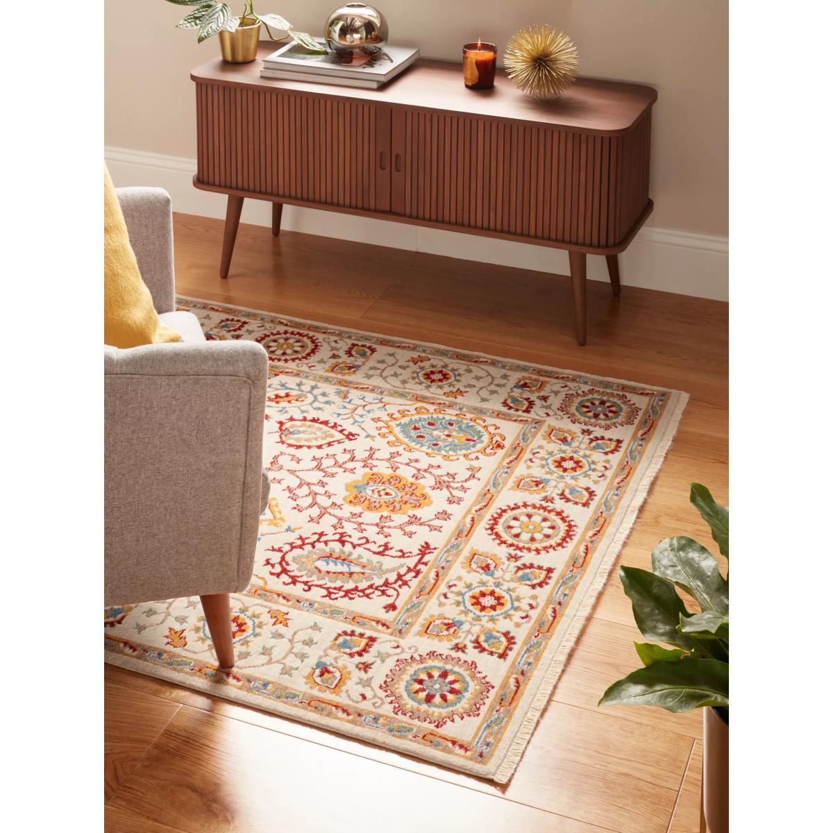 Gooch Luxury Hand Knotted Afghan Sultani Rug, Neutral, L180 x W120 cm – image 3