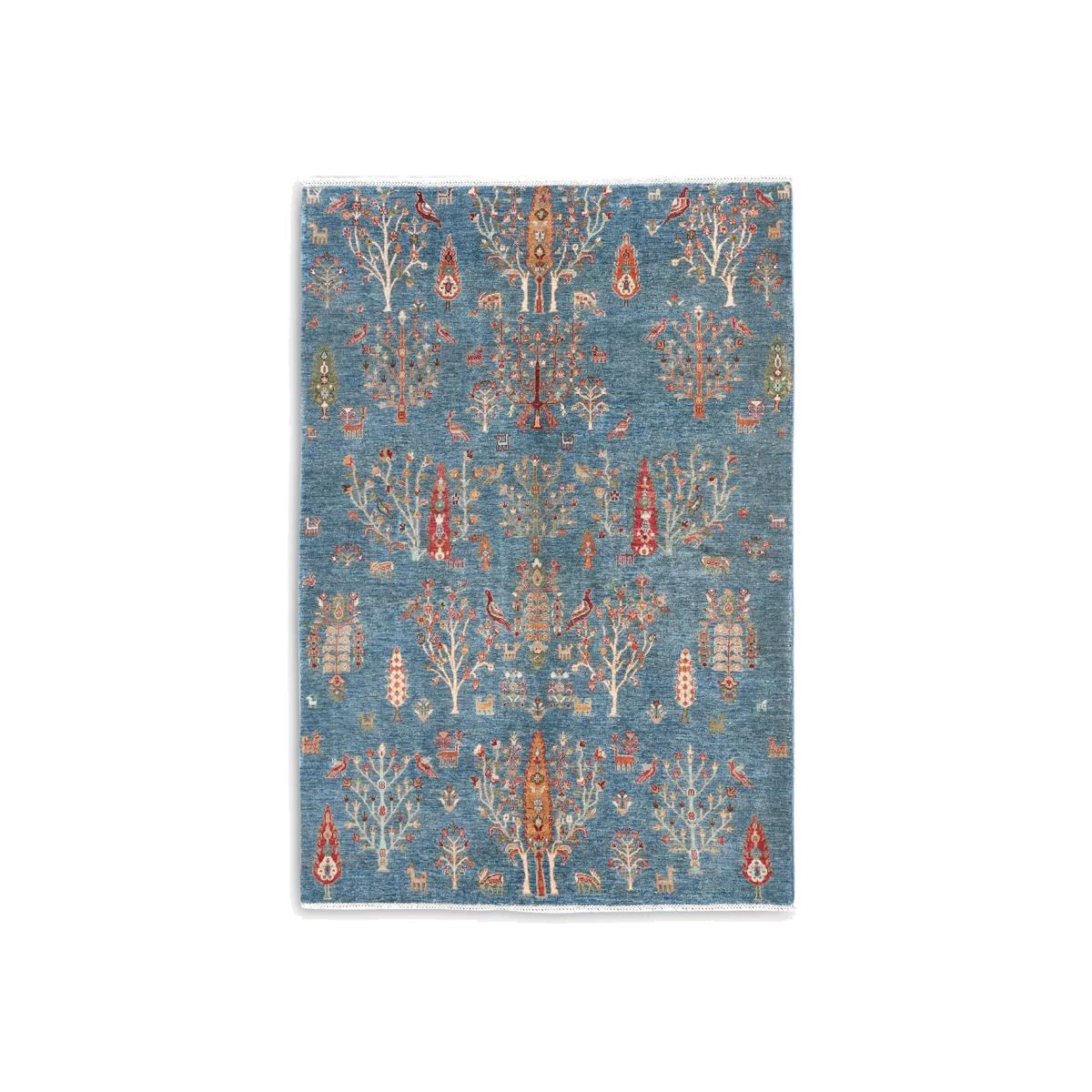 Gooch Oriental Pictorial Rug, L245 x W184 cm, Mid Blue