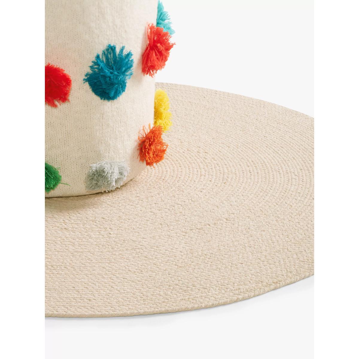 little home at John Lewis Natural Cotton Round Rug, Dia. 90cm – image 4