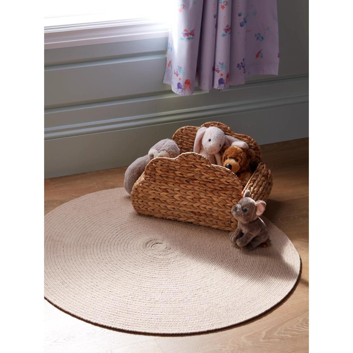 little home at John Lewis Natural Cotton Round Rug, Dia. 90cm – image 5